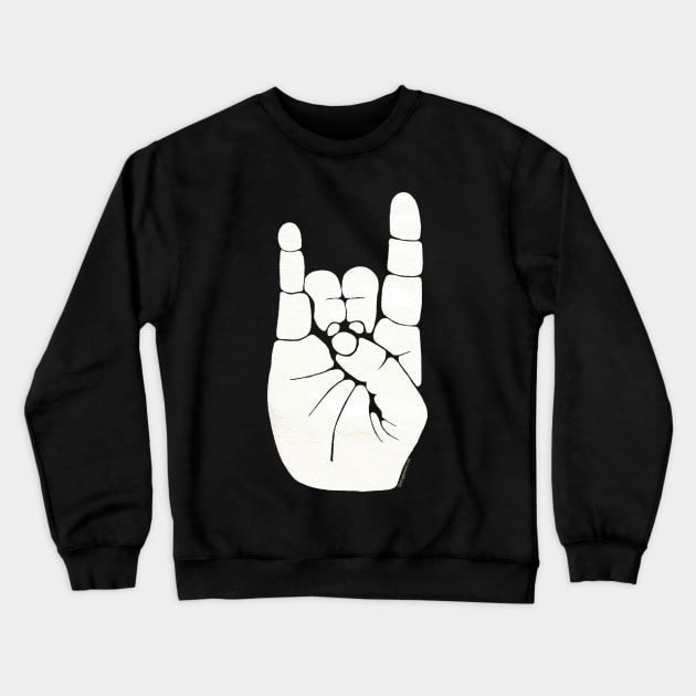 Devil Horns - Heavy Metal! Crewneck Sweatshirt by RainingSpiders